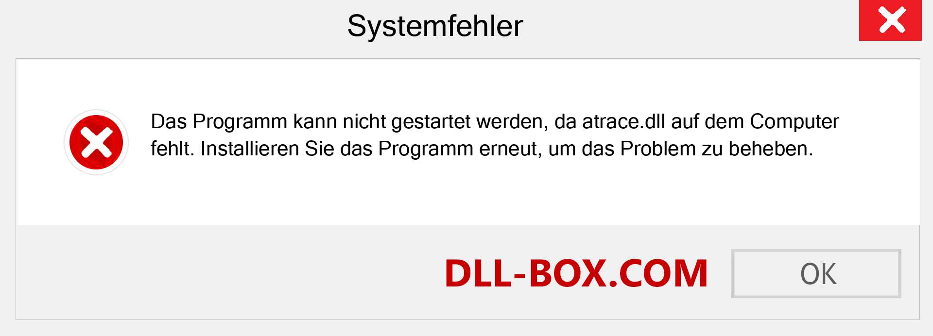 atrace.dll-Datei fehlt?. Download für Windows 7, 8, 10 - Fix atrace dll Missing Error unter Windows, Fotos, Bildern